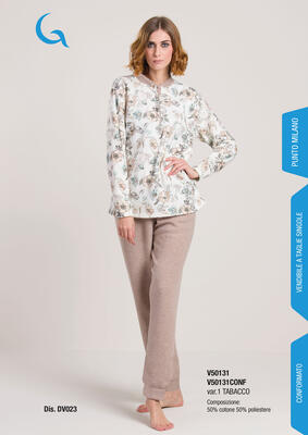 PIGIAMA DONNA M/L V50131 Tellini S.R.L. Veleprodajna odjeća